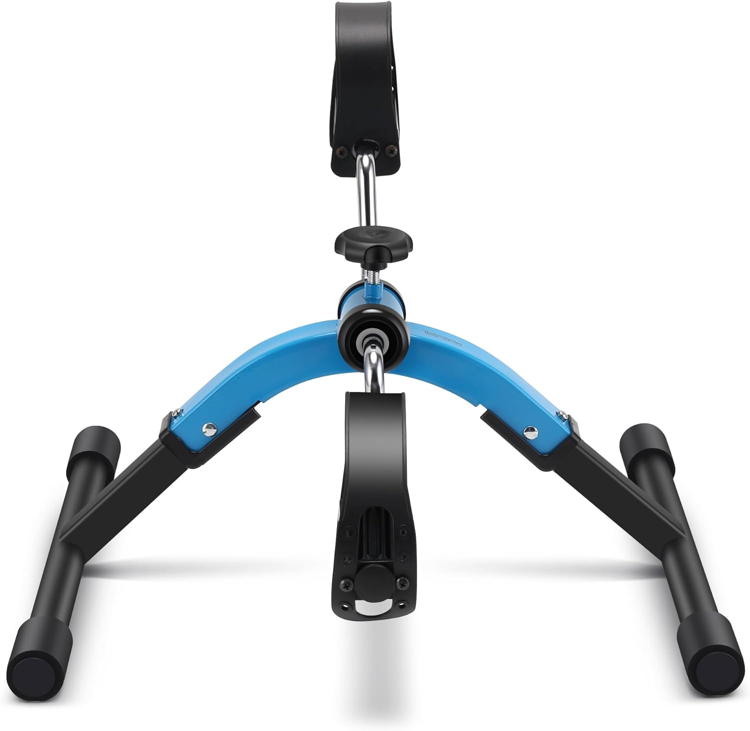 Folding Pedal Exerciser Mini Exercise Bike Under Desk Bike Pedal Exerciser for Arms and Legs Cardio Workout, Portable Desk Bike Peddler Machine for Sedentary Officer & Seniors - Image 2