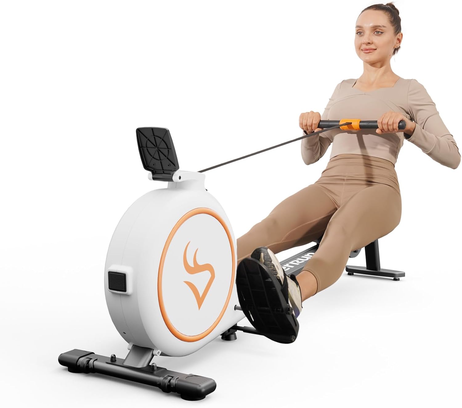 DeerRun Rowing Machines for Home, 32 Levels of Quiet Resistance Magnetic Rowing Machine, 300LBS Capacity, Row Machine with LED Monitor & Comfortable Seat, Bluetooth, App Supported and Tablet Holder