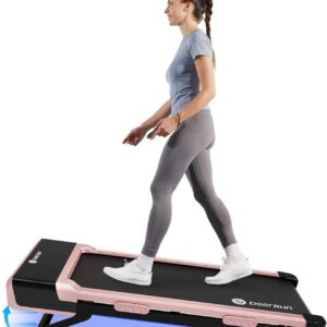 DeerRun Walking Pad with 12% Auto Incline, 3.0HP Under Desk Treadmill with Remote Control & APP, Portable Walking Pad 300 lbs Capacity for Home Office, Small Treadmill for Jogging Running