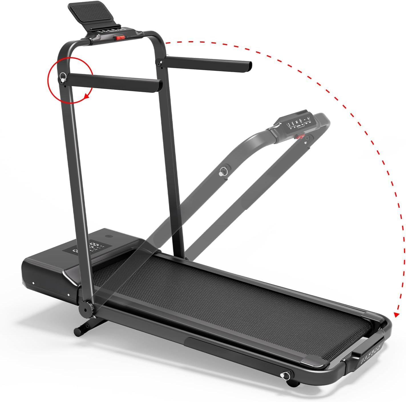 DeerRun Treadmill-Walking Pad-Under Desk Treadmill, 3 in 1 Folding Treadmill, 3.0HP Quiet Foldable Portable Treadmill, 300 lbs Capacity Treadmills for Home Small Spaces with Remote Control and APP - Image 5