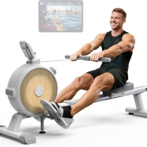 JOROTO Rowing Machine for Home Magnetic Rower Machines 350 LB Weight Capacity 16 Levels Resistance Bluetooth Row Machines with Dual Slide Rail LCD Monitor and Tablet Holder