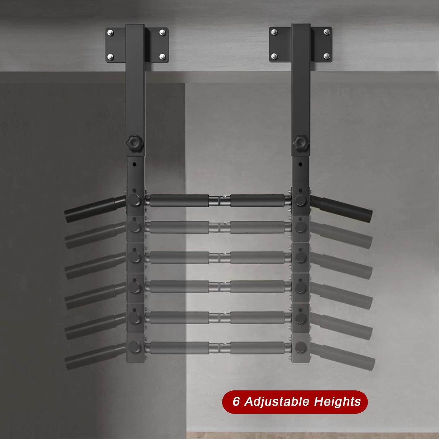 Wall Mount Pull Up Bar, Joist Mount Pull Up Bar, Beam and Rafter Mounted Chin Up Bar for Home Gym With Wood Mount and Wall Mount Screws - Image 4