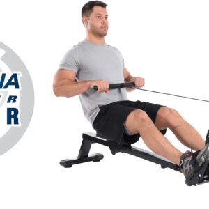 Stamina ATS Air Rower Machine with Smart Workout App – Foldable Rowing Machine with Dynamic Air Resistance for Home Gym Fitness – Up to 250 lbs Weight Capacity