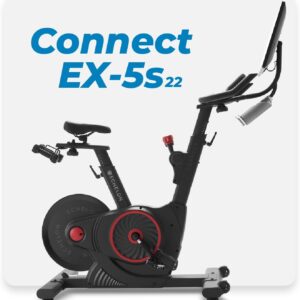 Echelon EX5-S Smart Connect Fitness Bike, 30-Day Free Echelon Membership, Easy Storage, Small Spaces, Cushioned Seat, Solid, Top Instructors, 32 Resistance Levels, Bluetooth, (Renewed Premium)