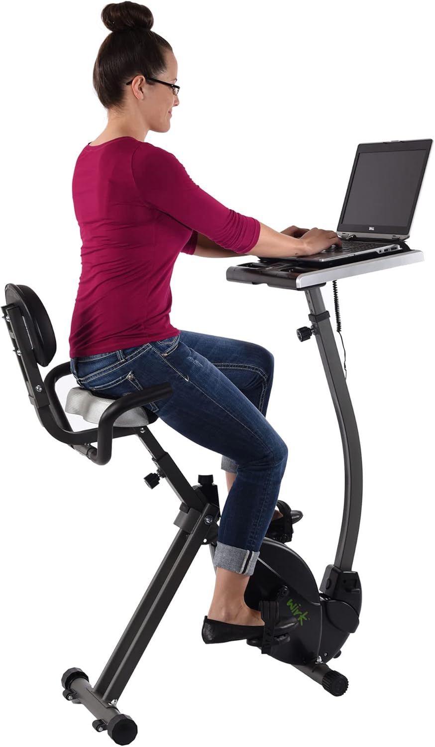Stamina Wirk Ride Exercise Bike - Foldable Fitness Bike with Workstation and Standing Desk - Stationary Bike for Home Workout - Up to 250 Weight Capacity - Image 9