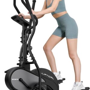 THERUN Elliptical Exercise Machine, 3-in-1 Cardio Climber Stepping Elliptical Machine for Home, Stair Stepper Elliptical Training Machines w/16 Levels Resistance, Pulse Sensor, LCD Monitor