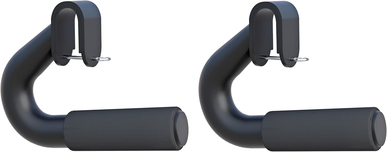 Neutral Grip Handles for Pull Up,1000 lbs Heavy Duty Steel Pull Up Handles,Ergonomic Portable Hooks for Barbell Row Deadlift Resistant Bands for Home Gym Fitness Enthusiasts-2 Pack - Image 8