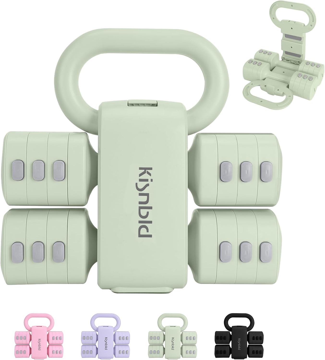 Adjustable Dumbbell Set of 2, 4 in 1 Free Weights Dumbbells Set for Women with Fast Adjustment, Each 2lb 3lb 4lb 5lb Hand Weights Set for Home Gym & Outdoor Exercise Training