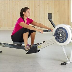 Concept2 RowErg Model D Indoor Rowing Machine with PM5 Monitor, Device Holder, Adjustable Air Resistance, Easy Storage (Gray)