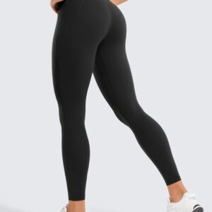 CRZ YOGA Womens Butterluxe Workout Leggings 25 Inches – High Waisted Gym Yoga Pants with Pockets Buttery Soft