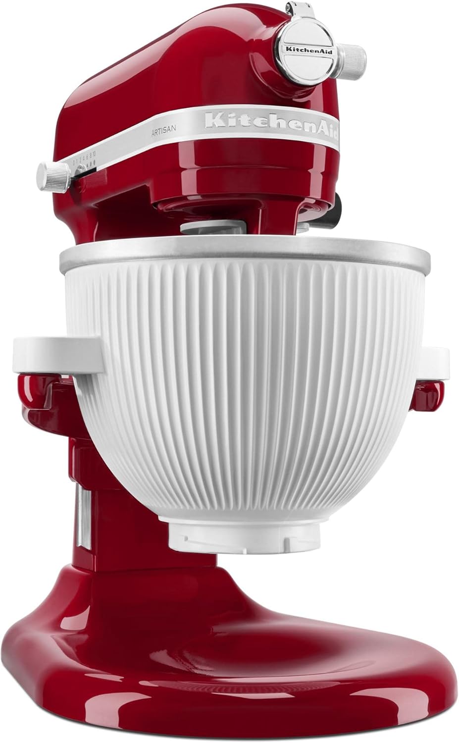 KitchenAid Shave Ice Attachment, KSMSIA, White, 4 Molds and KitchenAid Ice Cream Maker Attachment Stand Mixer, 2 Quart, White - Image 4