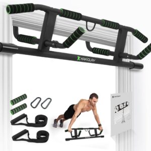2025 Upgrade Multi-Grip Pull Up Bar with Smart Larger Hooks Technology – USA Original Patent, Designed, Shipped, Warranty