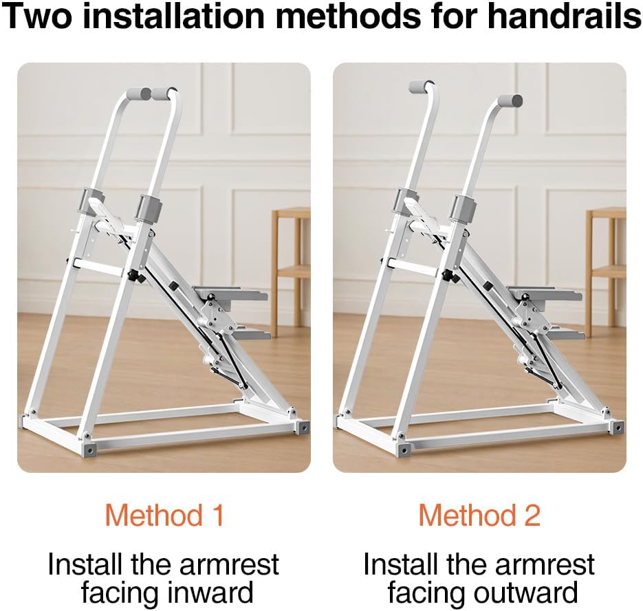 Foldable Stair Stepper Machine with Handles - Adjustable Stepper for Home Cardio, Low Impact Workout Equipment for Legs, Glutes & Weight Loss - Compact Stepping Machine, Easy Assembly White - Image 8