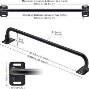 SELEWARE Heavy Duty Welded Pull Up Bar, Versatile Doorway Wall Mount, Joist Mounted, and Ceiling Mounted Chin Up Bars, Thick Metal Sturdy Construction for Full Body Workouts Support 500 lbs