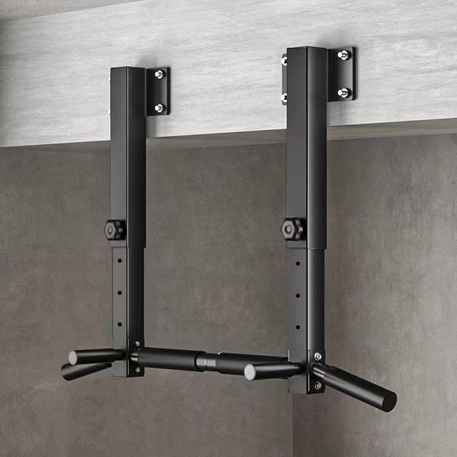 Wall Mount Pull Up Bar, Joist Mount Pull Up Bar, Beam and Rafter Mounted Chin Up Bar for Home Gym With Wood Mount and Wall Mount Screws