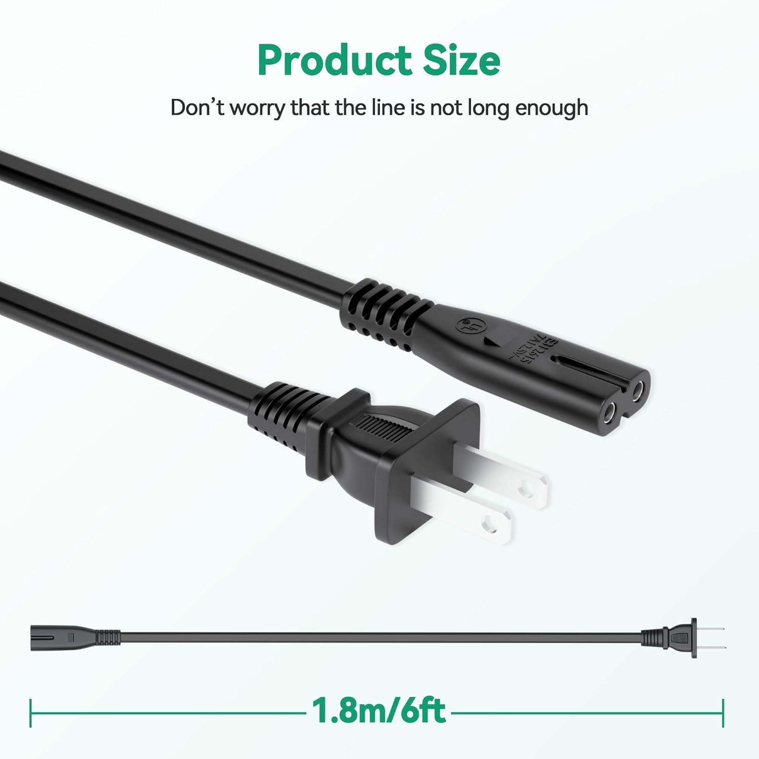 FITE ON AC Power Cord Compatible with ANCHEER Under Desk Elliptical Machine, Leg Exercise Pro Machine Pedal Exerciser - Image 3