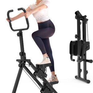 Leikefitness Stair Stepper for Home Gym,Vertical Climber Machine for Full-Body Workout,Foldable Cardio Stepper with Adjustable Handle and Treads for Women & Men