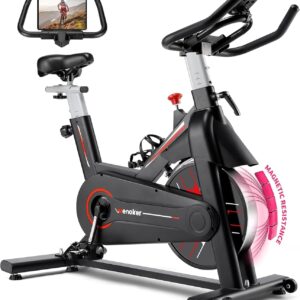 Exercise Bike, WENOKER Magnetic Resistance Stationary Bike for Home, Indoor Bike with Whisper Quiet, Heavy Flywheel and Upgraded Digital Display