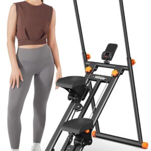 Foldable Stair Stepper Machine – Vertical Stair Climber for Home Gym, Full-Body Cardio Workout Equipment with Adjustable Handlebar & Pedals, Extended Step Range Design