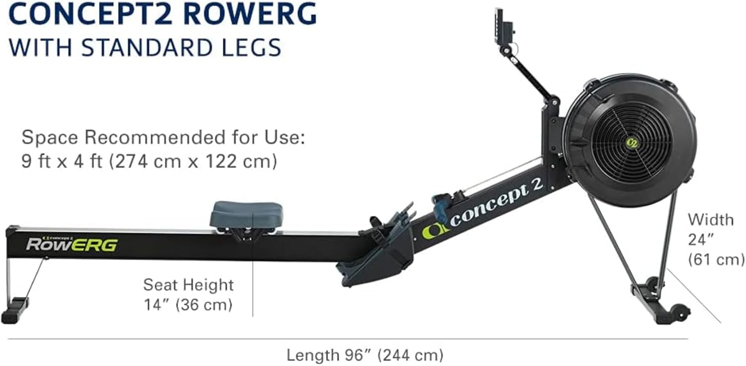 Concept2 RowErg Model D Indoor Rowing Machine - PM5 Monitor, Device Holder, Adjustable Air Resistance, Easy Storage with FitXion Seat Cushion - Image 4
