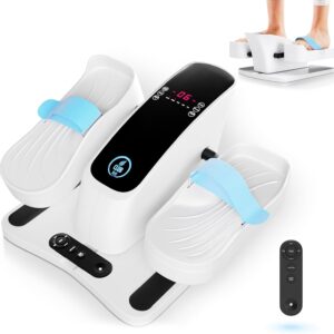 Under Desk Elliptical Machine – Electric Seated Pedal Exerciser for Seniors & Adults, Compact Quiet Ellipse Leg Exerciser with Remote, LCD, Foot Pedals – Home Office Workout Equipment