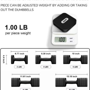Adjustable Dumbbell Set for Women Men 16LB 20LB Hand Weights Dumbbells Sets Woman Exercise Fitness dumbbell Adjust dumbbells set of 2 for Home Gym Workout Strength Training Equipments