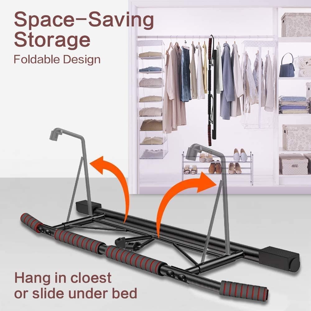AmazeFan Pull Up Bar Doorway with Ergonomic Grip - Fitness Chin-Up Frame for Home Gym Exercise - Multi-Angle Grip - 2024 Upgrade Smart Hook (Fits Almost All Doors) - Image 5