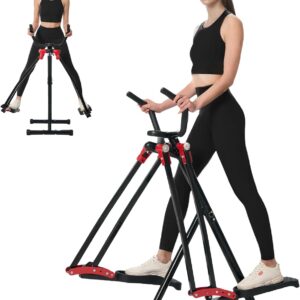Air Walker Exercise Machine, Cardio Cross Trainer Glider for Home Exercise, Foldable Elliptical for Small Spaces, 350LBS Weight Capacity