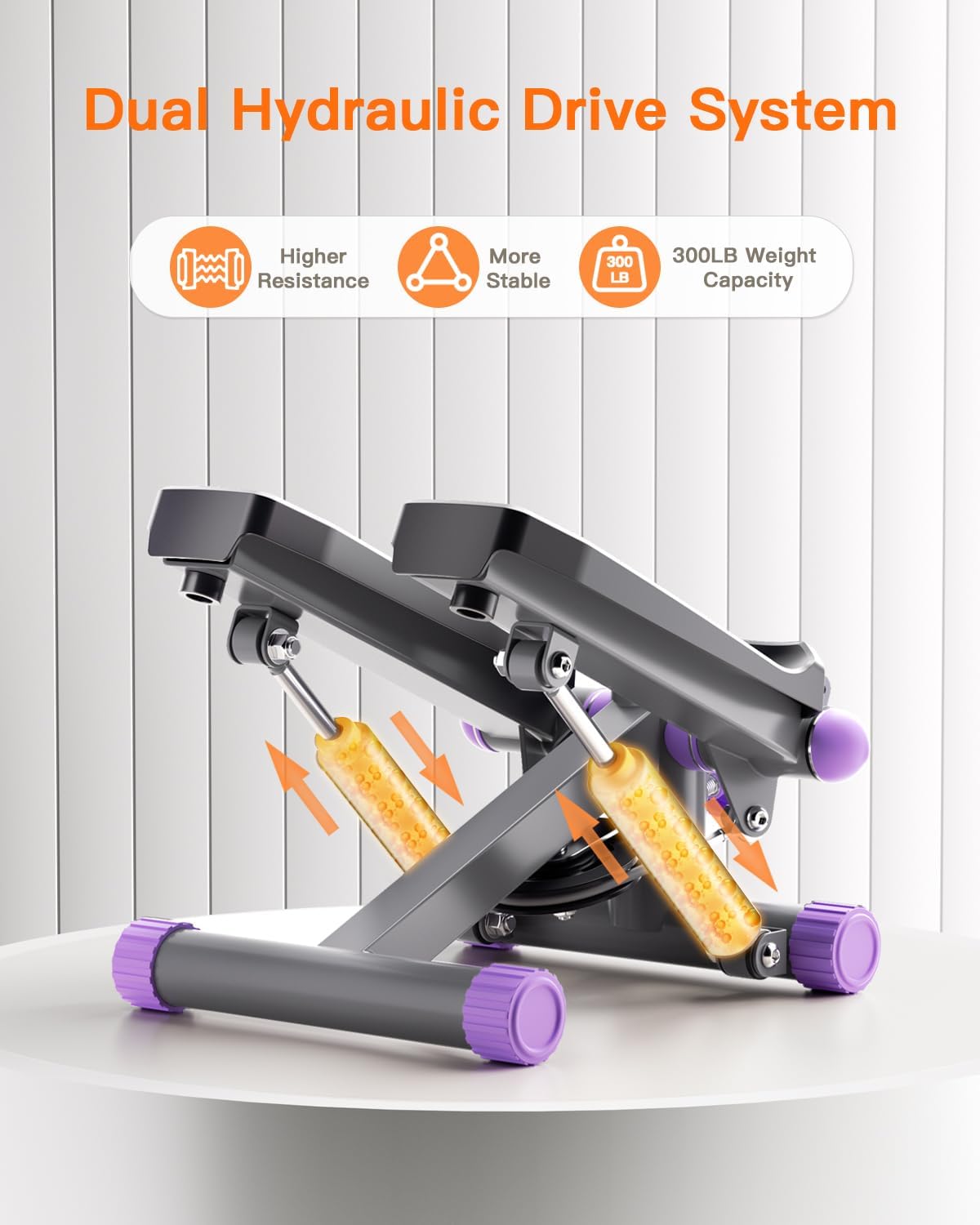 Steppers for Exercise at Home, Mini Stepper with Resistance Bands Portable Stair Stepper for Buttocks Lifting and Body Shaping - Image 4