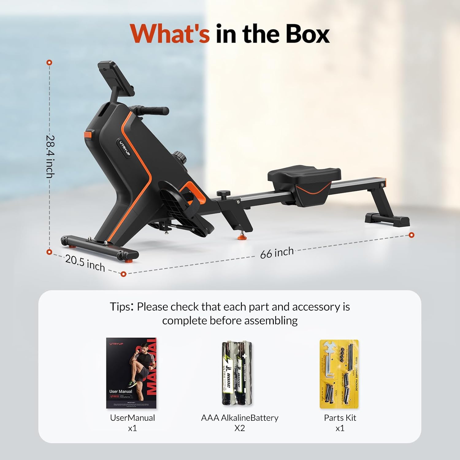 Magnetic Rowing Machines for Home (R05), Water Rowing (R10), 16 Levels of Quiet Resistance Foldable Compact Rowing Machine 350 LB Weight Capacity with Bluetooth, App Supported, Tablet Holder - Image 8