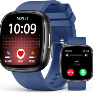 Smart Watch for Men with Bluetooth Call, 1.72″ Super Retina HD Display with Sleep, 24/7 Heart Rate HRV Spo2 Monitor, Waterproof Square Fitness Tracker, 135 Sport Modes, Smartwatch for Android iPhone