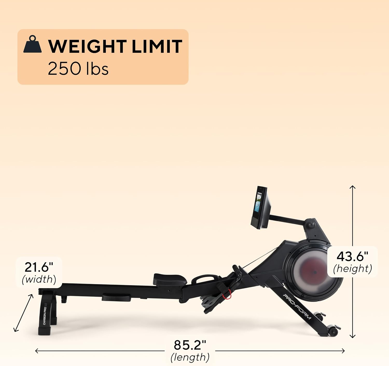 ProForm Carbon Pro10 Rower - Image 3