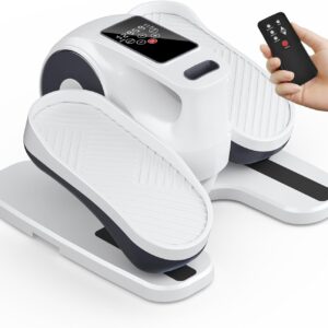 Under Desk Elliptical Machine, Electric Ellipse Leg Exerciser as Seen on TV for Seniors, Seated Pedal Exerciser with Remote Control & 12 Adjustable Speed for Home Office