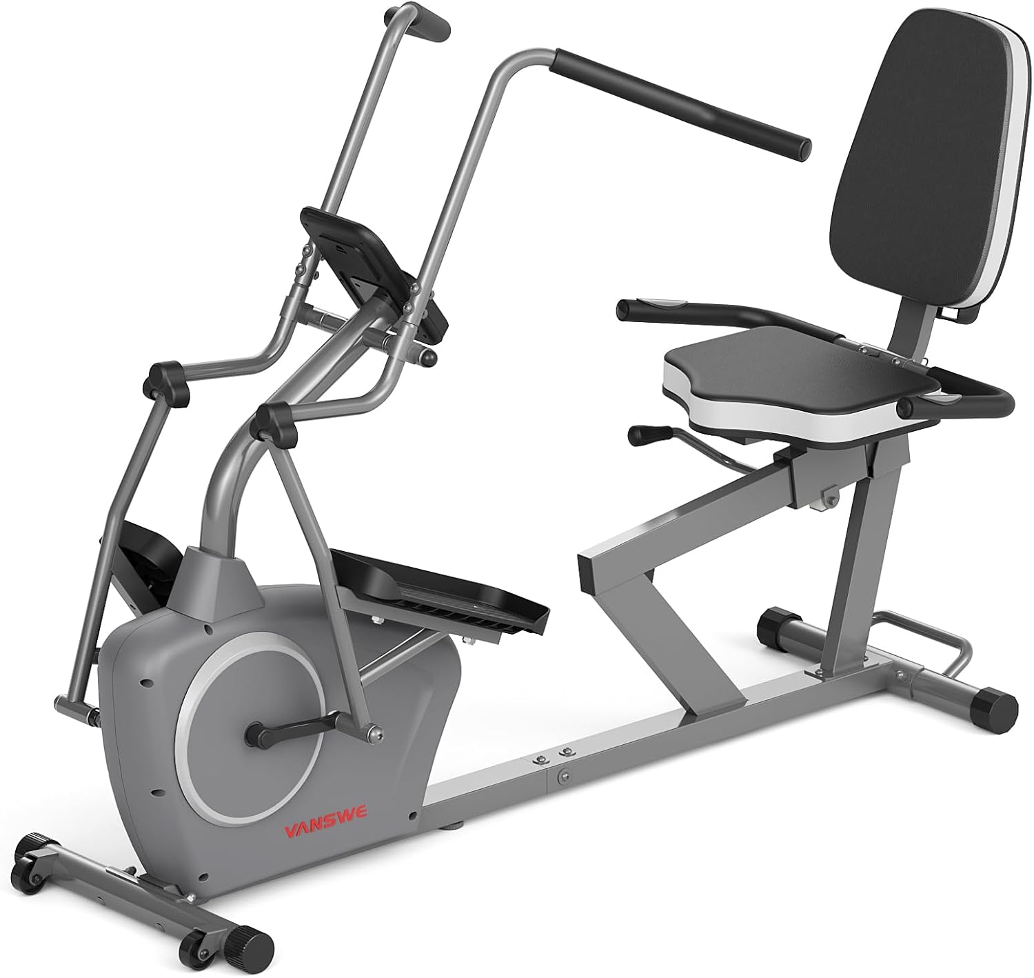 VANSWE Recumbent Exercise Bike with Arm Exerciser for Seniors Adults Home Training - Elliptical Recumbent Cross Trainer with Magnetic Resistance, Free App, Bluetooth Connectivity and Pulse Sensor - Image 9