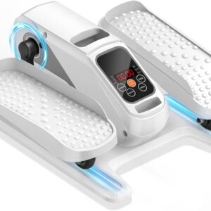 Under Desk Elliptical Machine, Electric Ellipse Leg Exerciser While Sitting for Seniors Adults, Quiet & Portable Electric Seated Pedal Exerciser with Remote Control, 15 Adjustable Speeds, 5 Auto Modes