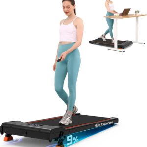 Walking Pad Treadmill with Incline, Under Desk Treadmills for Home Office Small, 2.5HP Brushless Motorized, App Compatible, Portable Walking Pad with Remote Control, 300lb Capacity