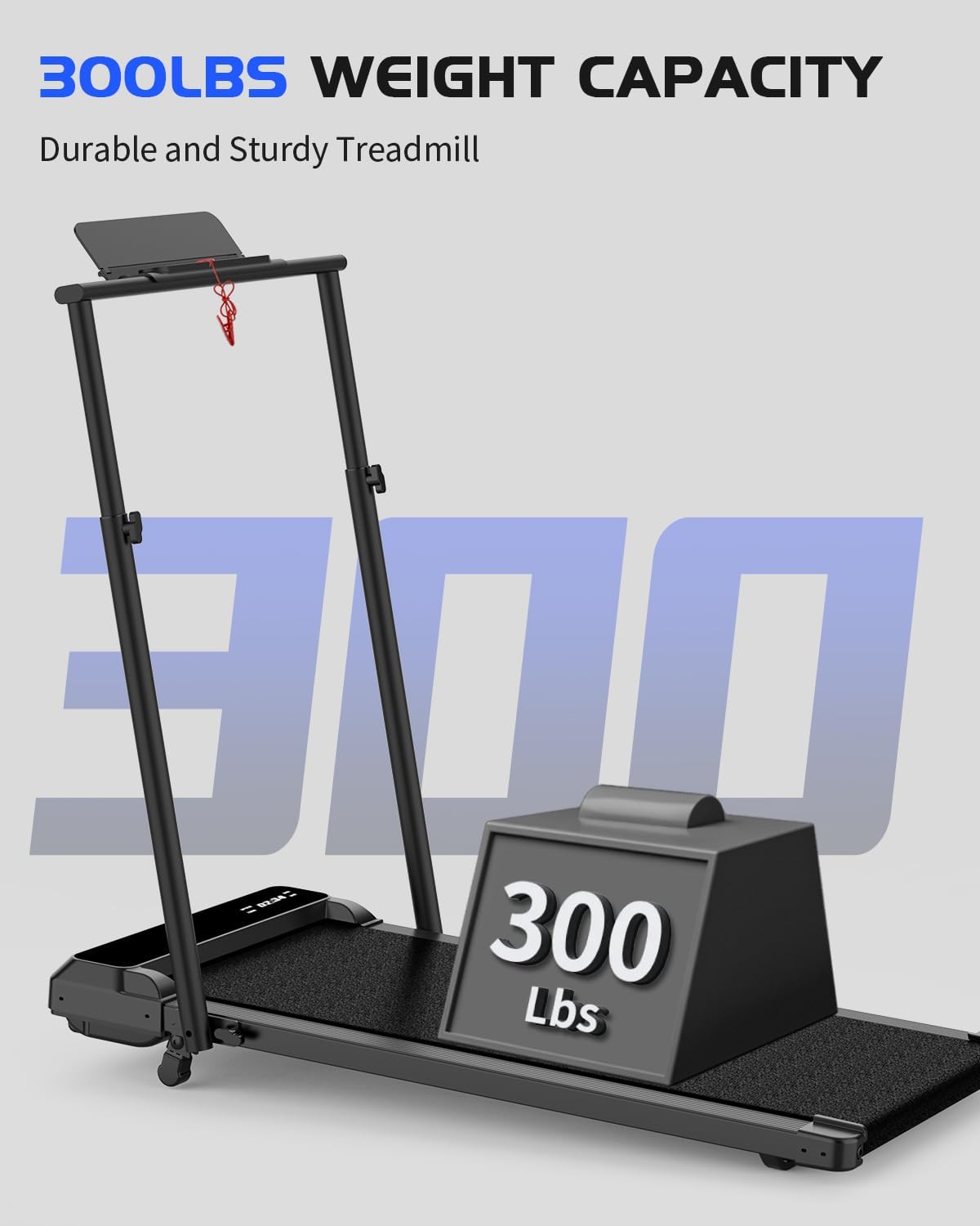 Walking Pad Treadmill Under Desk,Walking Pad for Office Home,Portable Mini Treadmill,2 in 1 Walking Jogging with Remote Control, LED Display - Image 4