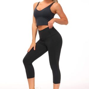 THE GYM PEOPLE Womens’ Yoga Pants High Waist with Pocket Tummy Control