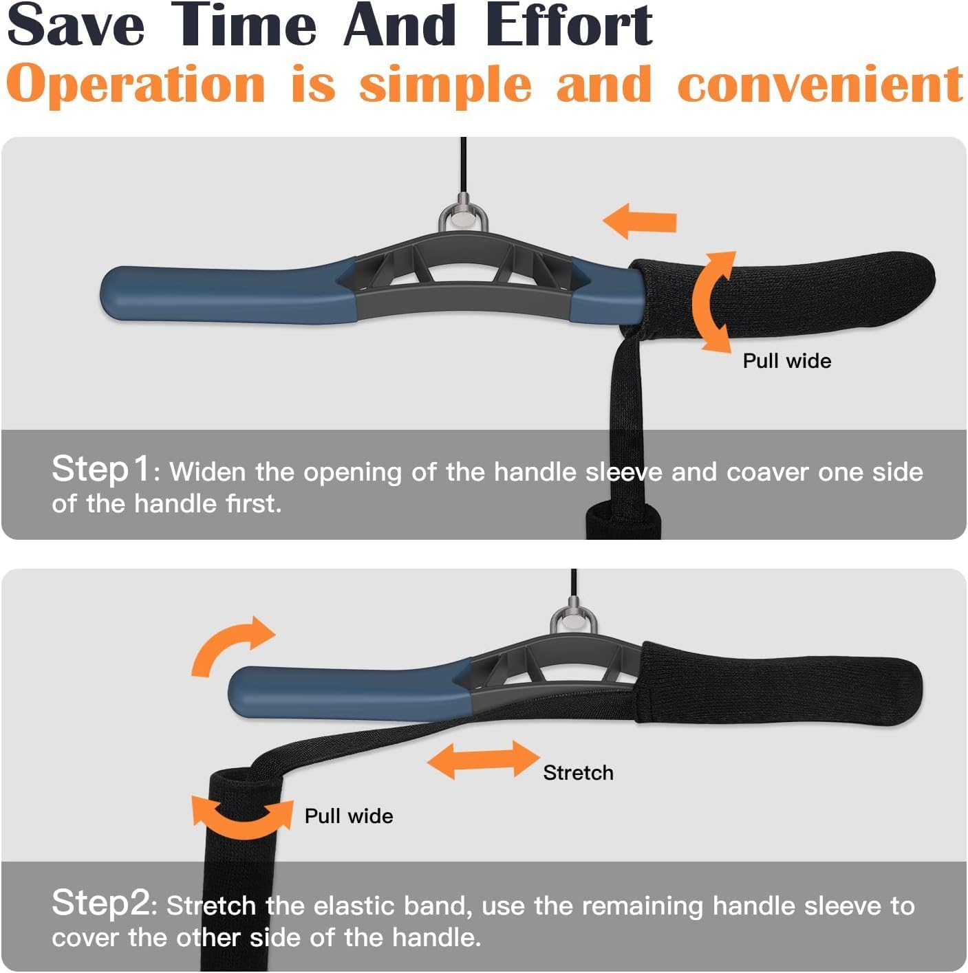 Universal Rower Handle Cover for Indoor Rowing Machines - Socks Over Handle Protect Hands and Absorbs Sweat - Compatible with Concept 2, Hydrow, Nordictrac, Sunny, Indoor Rowers (and MORE) - Image 4