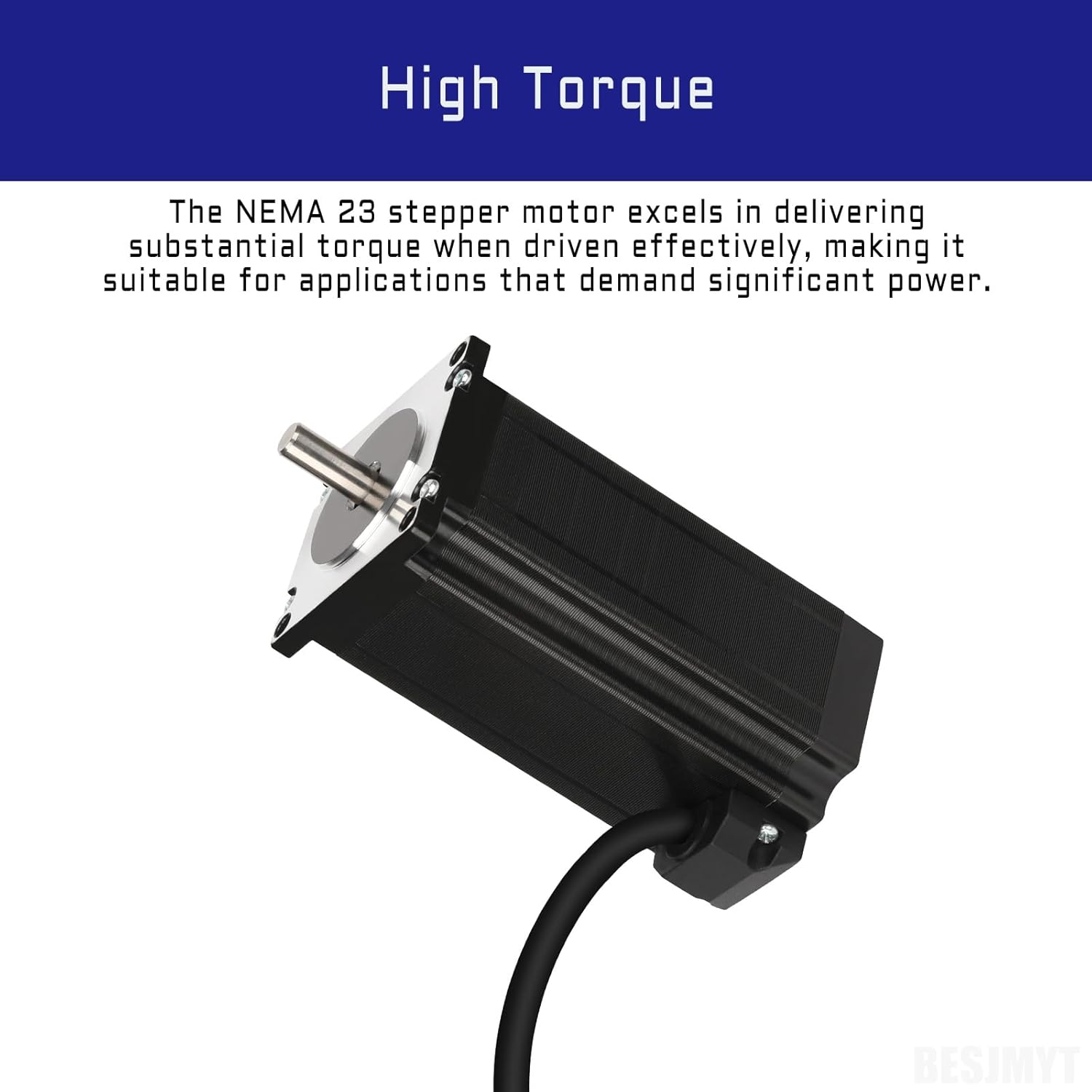 3PCS Nema 23 Stepper Motor 3300mNm(467.31oz.in) Bipolar 4.2A High Torque 110MMx57 Motors for 3D Printer CNC Milling Engraving Machine Laser Engraving 1.8 Deg 2 Phase 4 Lead Step Motor - Image 3