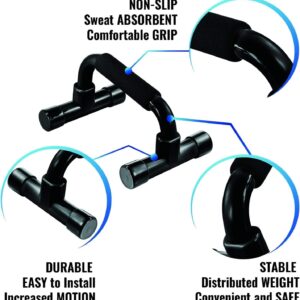 Push Up Bar Strength Training – Home Gym Exercise Equipment Push-up Stands with Cushioned Foam Grip Handles Non-Slip Sturdy Structure – Floor Workouts Fitness Calisthenics for Men Women