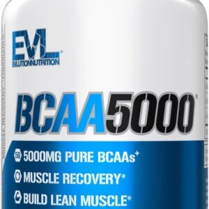 BCAAs Amino Acids Supplement for Men – EVL 2:1:1 5g BCAA Capsules for Post Workout Recovery and Lean Muscle Builder for Men – BCAA5000 Branched Chain Amino Acids Nutritional Supplement – 30 Servings