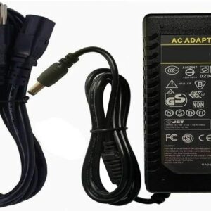 AC DC Adapter Power Supply with 3-Prong Cord 8974001 – Replacement Power Line Adapter for Exercise Bike & Elliptical Trainer – Compatible with Life Fitness E1, E3, X1, R1