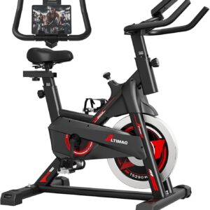 Exercise Bike, Stationary Bike for Home/Indoor Cycling Bike Silent Belt Drive, Stationary Bike with 300lbs Weight Capacity w/Comfortable Seat Cushion & Tablet Mount