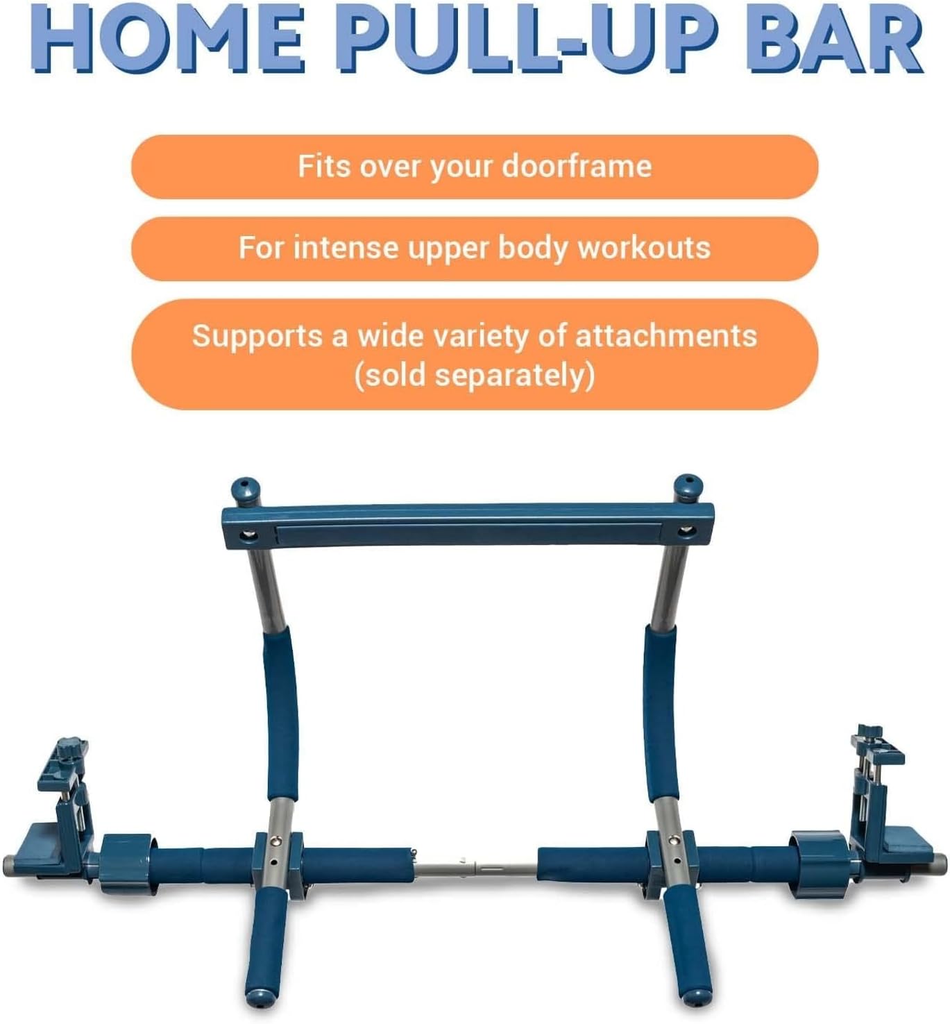 Gym1 Pull Up Bar for Doorway | Door Frame | No Screws Installation for Upper Body Fitness Workout at Home Gym | Made from Professional-Grade Steel - Image 3