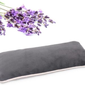 Lavender Weighted Eye Pillow for Yoga, Microwavable Moist Heat Eye Compress Mask Pillow with Washable Cover for Relaxation, Sleeping, Meditation, Yoga, Spa, Migraine Relief