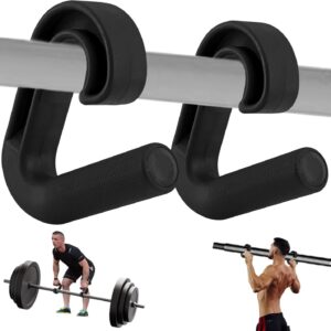 2pcs Neutral Grip Handles for Pull Up Bar Pull Up Handles with Ergonomic Portable Hooks for Home Gym Portable Hooks for Barbell Row Deadlift (Color:Black)