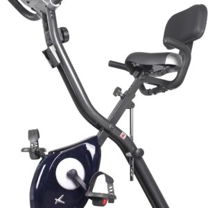 leikefitness LEIKE X Bike Ultra-Quiet Folding Exercise Bike, Magnetic Upright Bicycle with Heart Rate,LCD Monitor and easy to assemble
