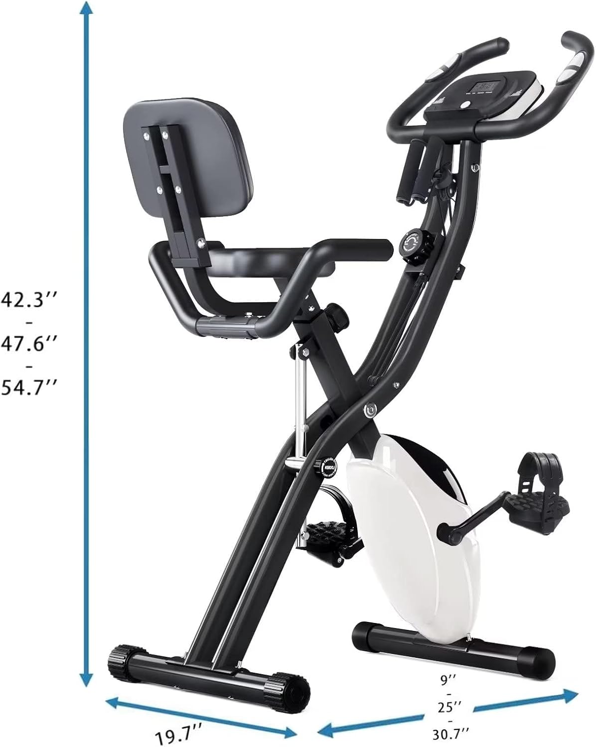 Merax Workout Bike For Home - 2 In 1 Recumbent Exercise Bike and Upright Indoor Cycling Bike Positions, 16 Level Magnetic Resistance Exercise Bike, Foldable Stationary Bike Machine, Fitness Bike - Image 7