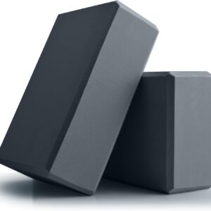 Yoga Blocks 2 Pcs, 9″x6″x3″ Yoga Brick Foam Blocks EVA Foam Block Yoga Props Accessories for Yoga Pilates Stretching and Meditation